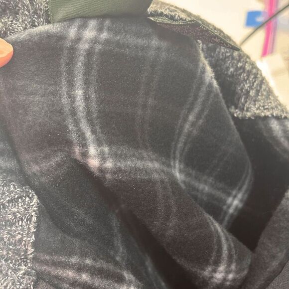 Stillwater Supply Co Sweater Mens XL Charcoal 1/4 Zip Pullover Plaid Lined EUC - Picture 6 of 6